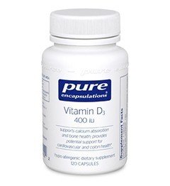 Pure Encapsulations Vitamin D3 400 IU 120 VegCap