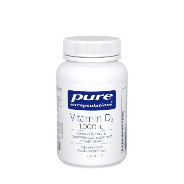 Pure Encapsulations Vitamin D3 1,000 IU 60 Vegcap