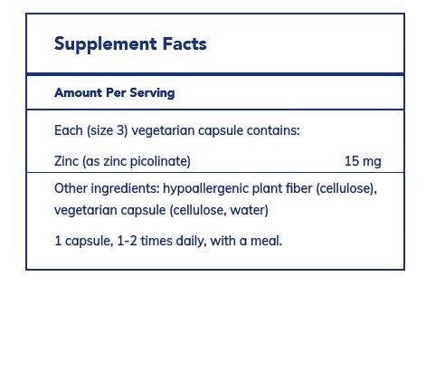 Pure Encapsulations Zinc 15 180 VegCap