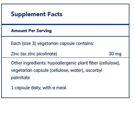 Pure Encapsulations Zinc 30 180 VegCap