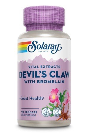 Devils Claw with Bromelain | Solaray Vital Extracts | Joint Health | Vegan | Dietary Supplement | 90 Capsules | VitaminLife