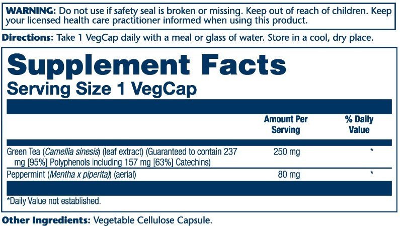 Solaray Green Tea Extract 250mg 30 VegCaps