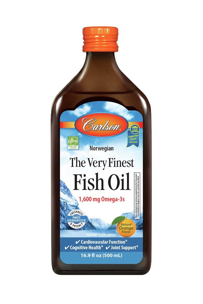 Carlson Laboratories Very Finest Fish Oil Orange Flavor 500 ml Liquid