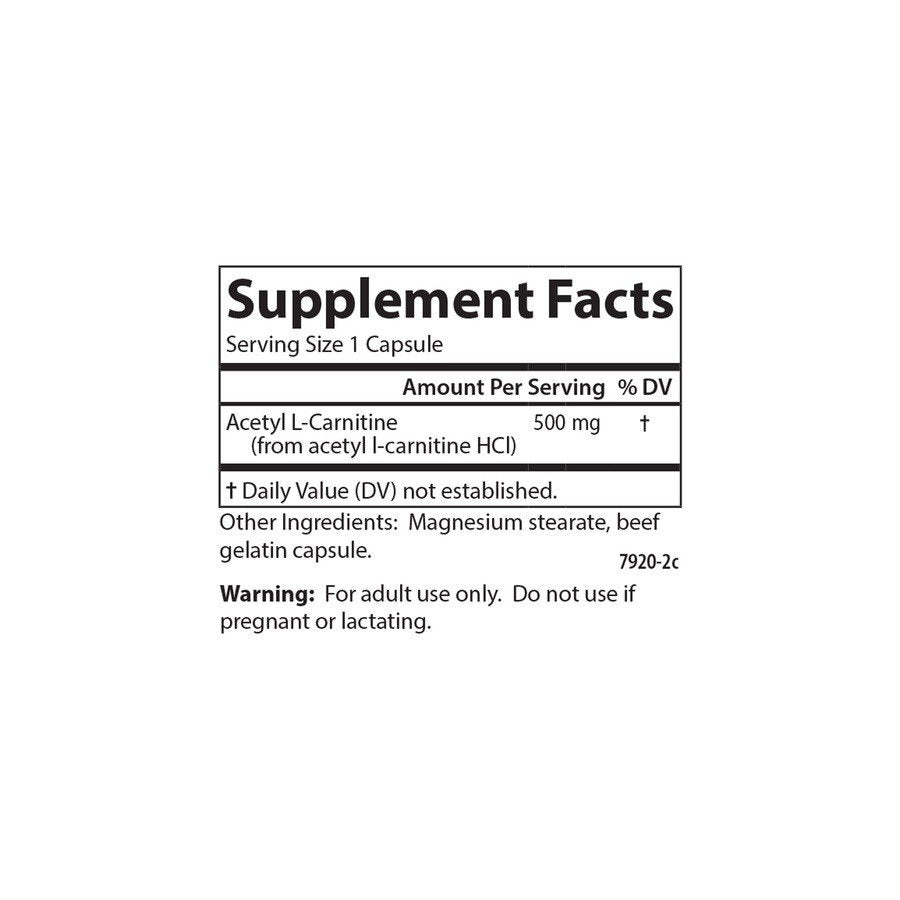 Carlson Laboratories Acetyl L Carnitine 120 Capsule