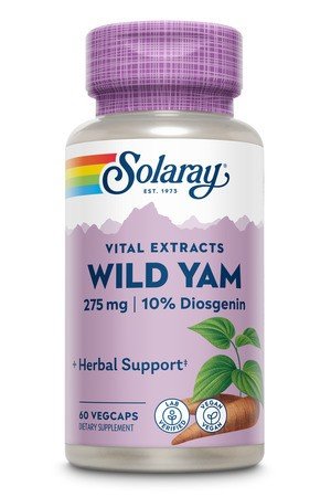 Wild Yam | Solaray | Wild Yam Root | Dioscorea Villosa Root | 10% Diosgenin | Dietary Supplement | 60 Capsules | VitaminLife