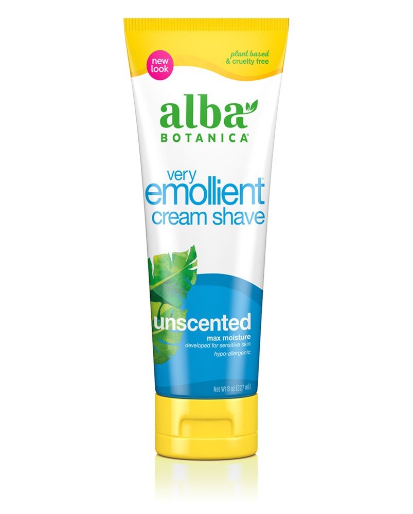 Alba Botanica Very Emollient Cream Shave Unscented 8 oz Tube