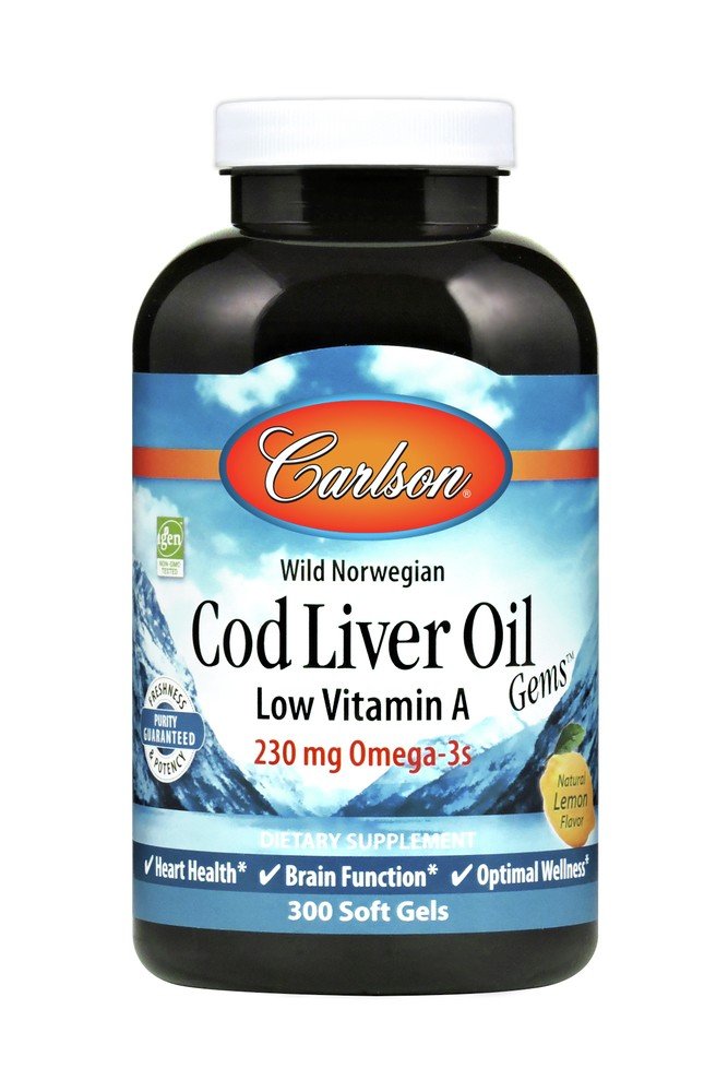 Carlson Laboratories Low A Cod Liver Oil 300 Softgel