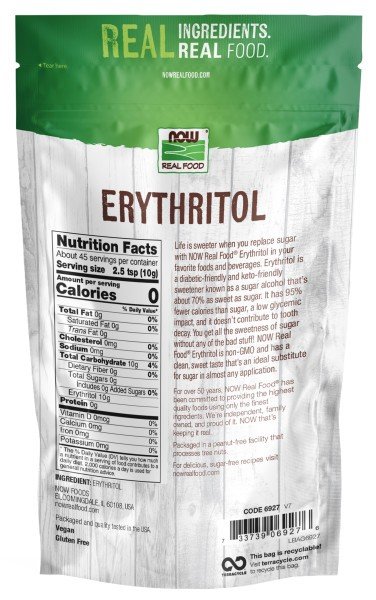 Now Foods Erythritol Natural Sweetener 1 lbs Granual