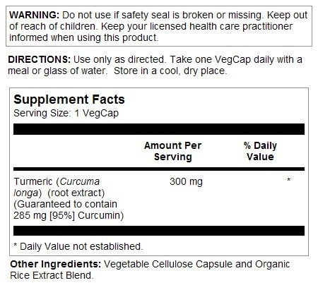 Solaray Turmeric Root Extract 300mg 60 VegCap