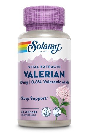 Valerian | Solaray | Sleep Support | 50 milligrams Valerian Root Extract | Valerenic Acids | Vegan | Dietary Supplements | 60 Capsules | VitaminLife