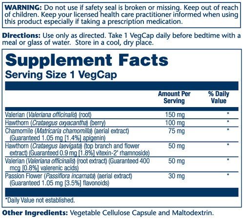 Solaray EuroCalm Valerian Special Formula 60 vegcaps