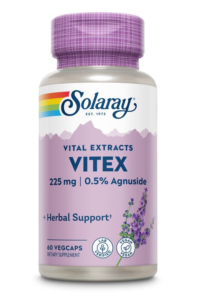 Vitex | Solaray Vital Extracts | Herbal Support | Vegan | Dietary Supplement | 60 VegCaps | VitaminLife
