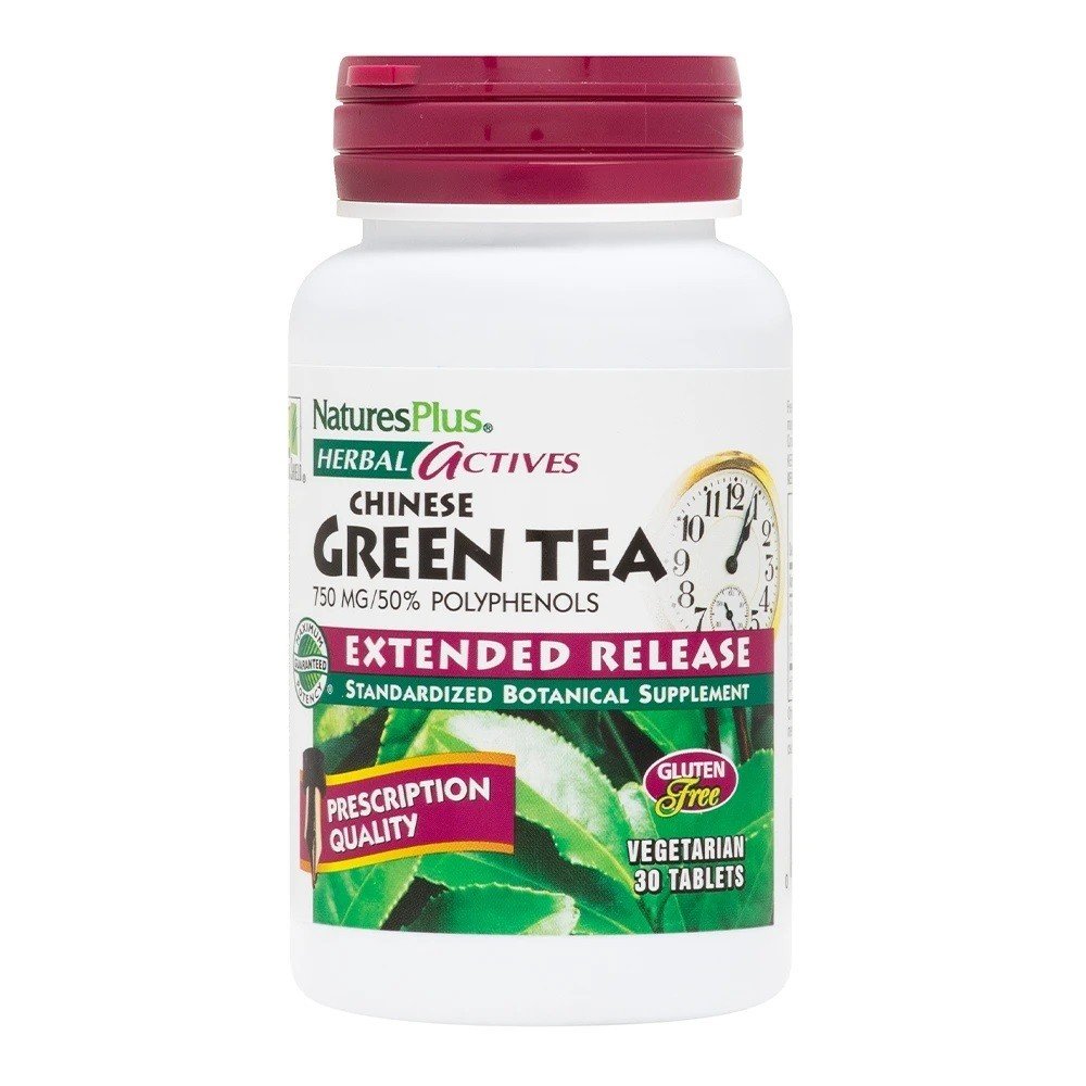 Nature&#39;s Plus Herbal Actives Extended Release Green Tea 750 mg 30 Tablet