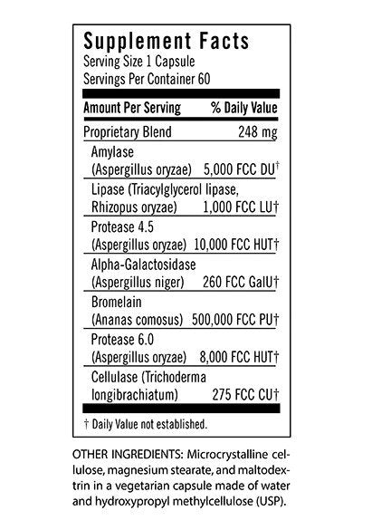 Flora Inc Adult Enzyme Blend 60 Capsule