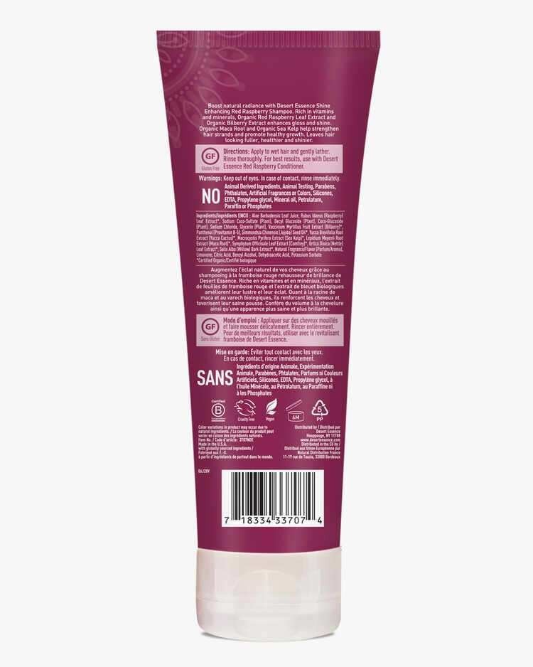 Desert Essence Red Raspberry Shampoo For Shine Enhancing 8 oz Liquid