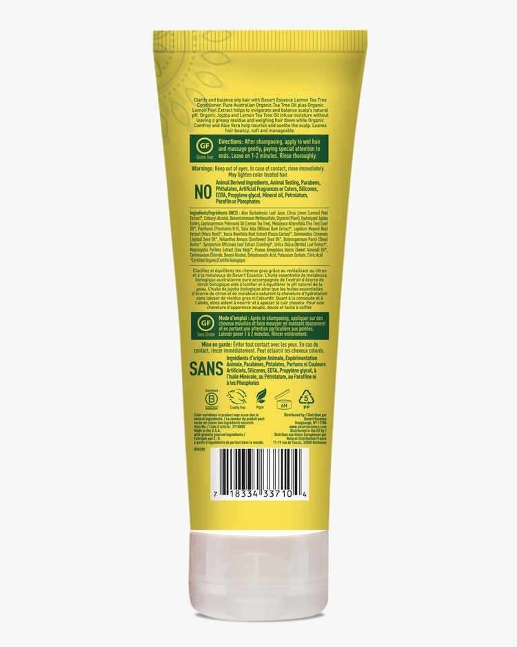 Desert Essence Lemon Tea Tree Conditioner For Oily Hair 8 oz Cream