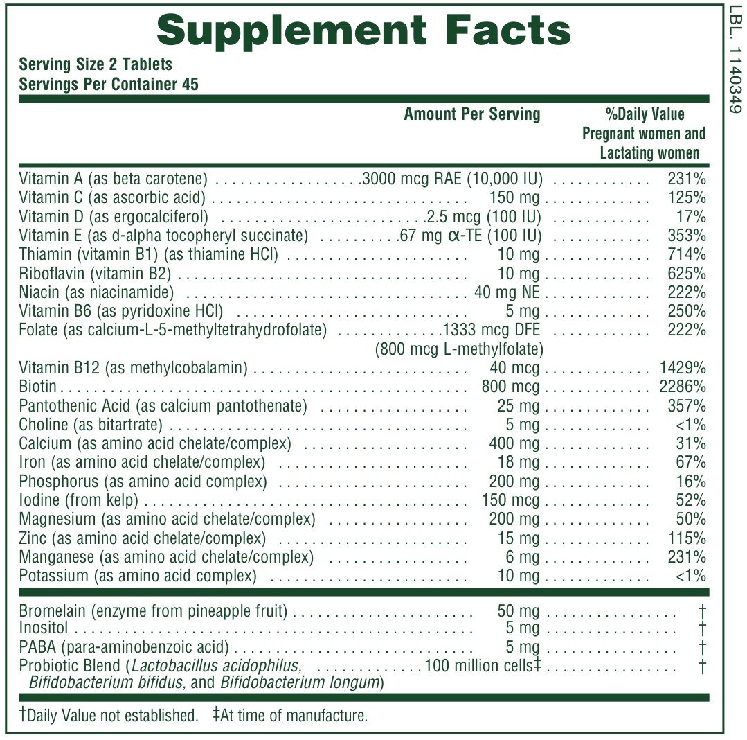 Nature&#39;s Plus Source Of Life Prenatal 180 Tablet