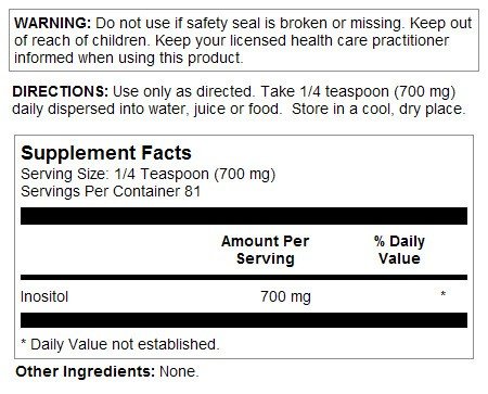 Solaray Inositol 2 oz Powder