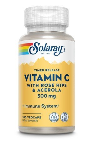 Solaray Vitamin C 500mg, Two Stage 100 Capsule