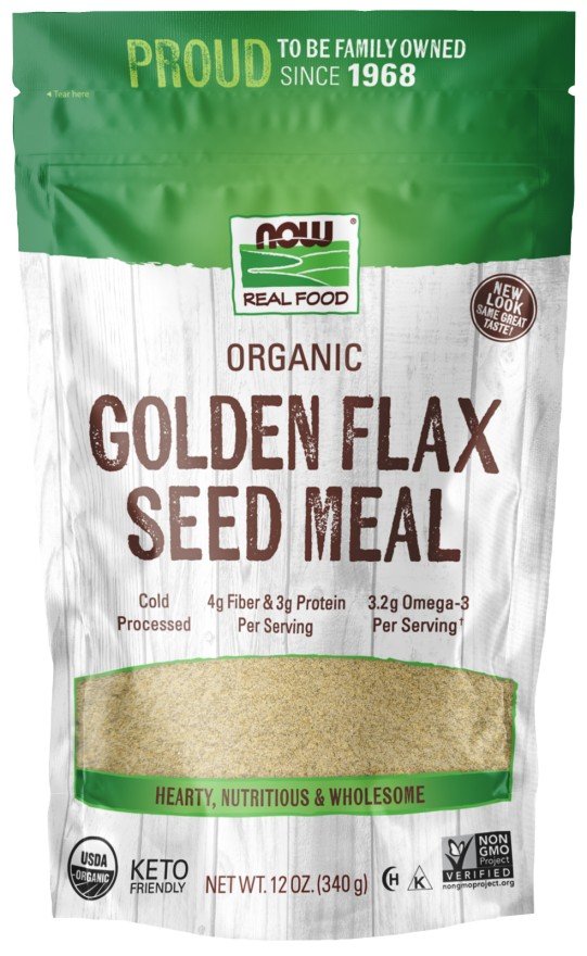 Now Foods Organic Golden Flax Meal 12 oz (340 g) Powder