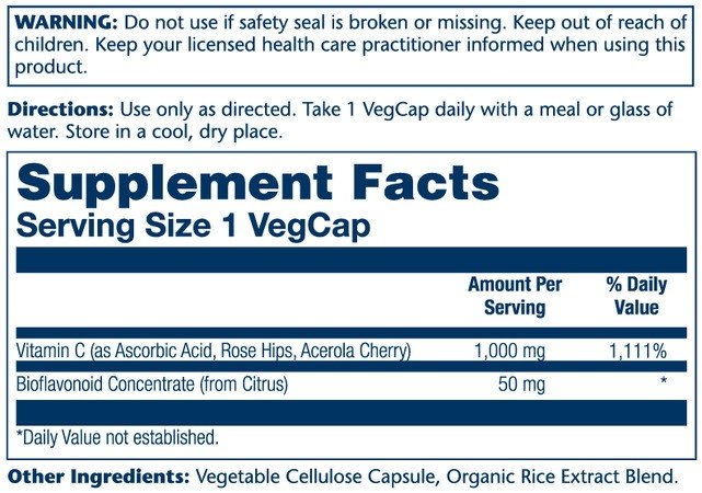 Solaray Vitamin C 1000mg 100 VegCaps