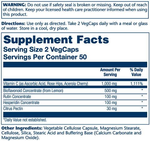 Solaray Super Bio C - Buffered 1000mg 100 Capsule