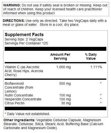 Solaray Super Bio C - Buffered 500 mg T/R 250 VegCaps