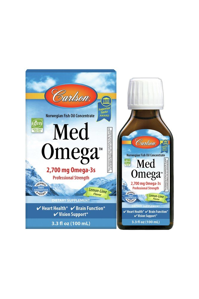 Carlson Laboratories MedOmega Fish Oil 2800 - Lemon Lime 3.3 oz (100ml) Liquid