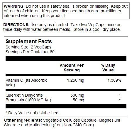 Solaray Quercetin Bromelain &amp; Vitamin C 120 Capsule