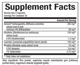 Natural Factors Stress-Relax Adrenal Serenity 60 VegCap