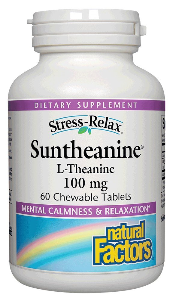 Natural Factors Stress-Relax Suntheanine L-Theanine - 100 mg 60 Chewable Tablet