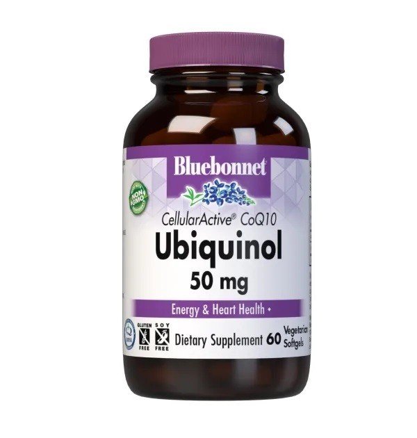 Ubiquinol | Bluebonnet | Energy | Heart Health | C o Q10 | Non GMO | Gluten Free | Soy Free | Dietary Supplement | 60 Softgels | VitaminLife