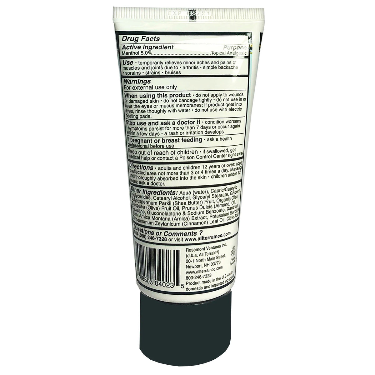 All Terrain Recovery Rub 3 oz Tube