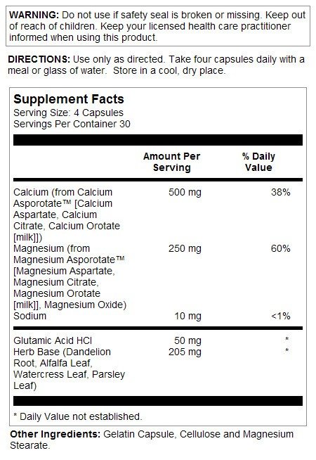 Solaray Calcium and Magnesium Asporotate 120 Capsule