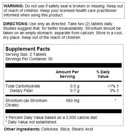 Natures Life Strontium 680 MG 60 Tablet