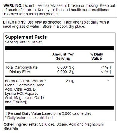 Solaray Tetra-Boron 3mg 100 Caplet