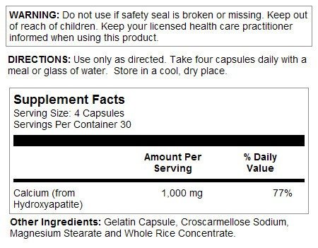 Solaray Calcium Hydroxyapatite 120 Capsule