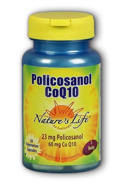 Natures Life Policanol 23 mg CoQ10 60 mg 30 VegCap