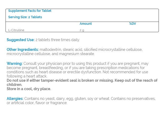 Source Naturals, Inc. L Citrulline 1000 mg 60 Tablet