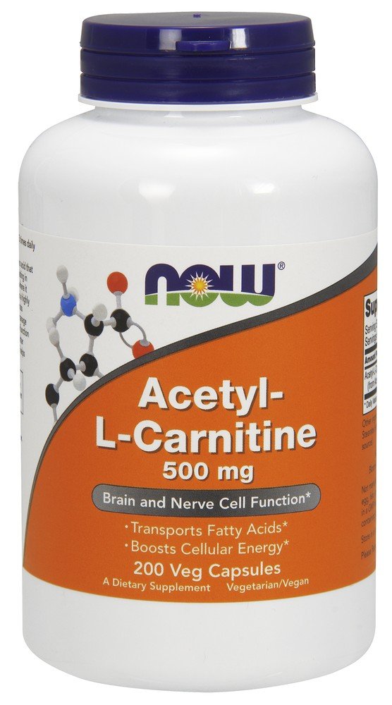 Now Foods Acetyl L-Carnitine 500mg 200 Capsule