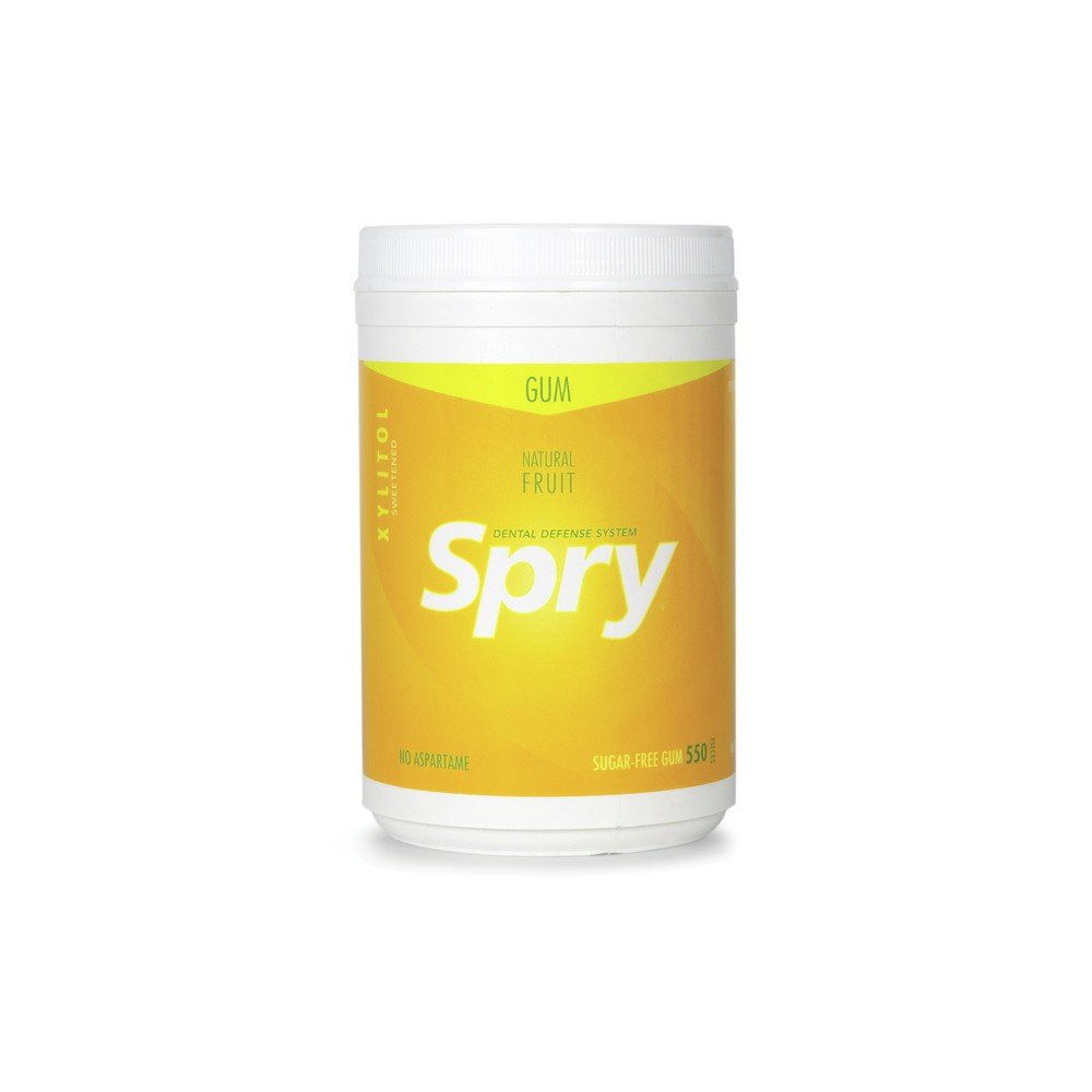 Chewing Gum | Spry | Xylitol Sweetened | Sugar Free | Aspartame Free | Fruit Flavored | 550 Pieces | VitaminLife