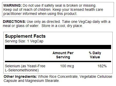 Solaray Selenium Yeast-Free 100mcg 90 Capsule