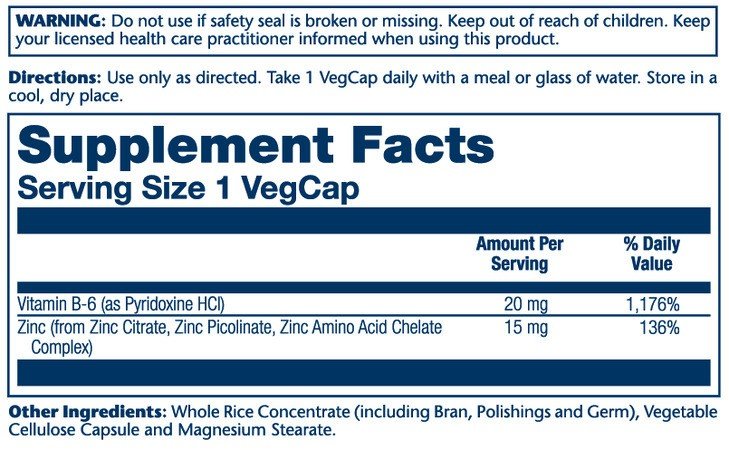 Solaray Bio Zinc 15mg 100 VegCaps