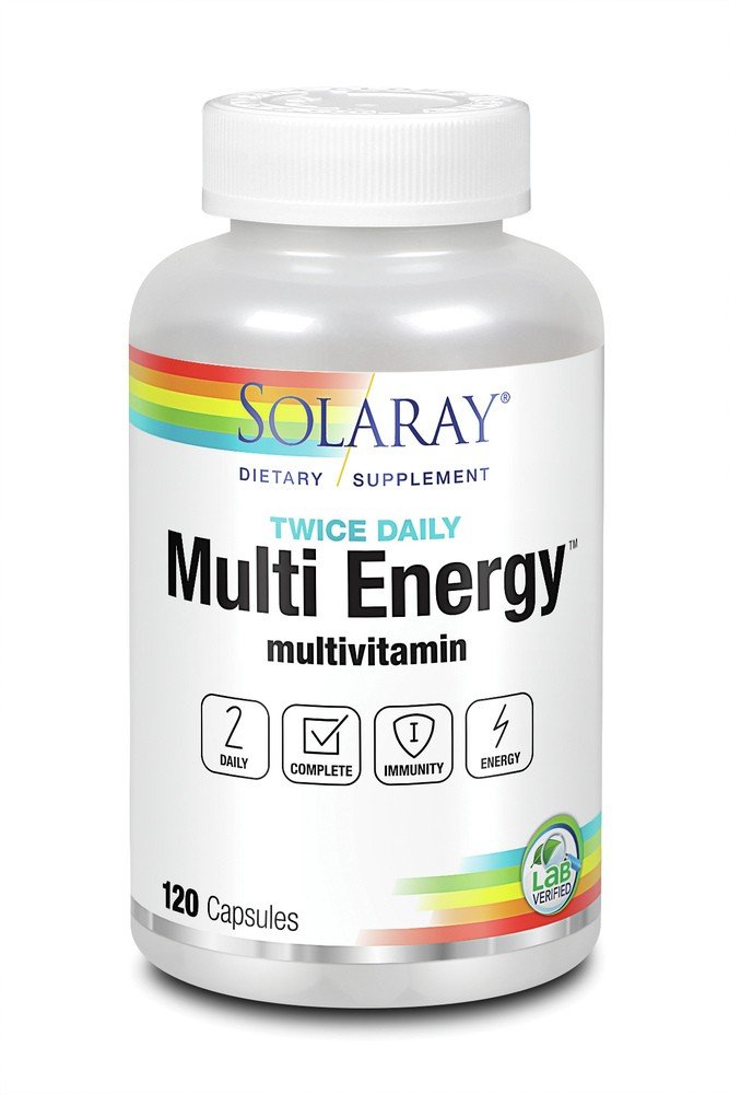 Solaray Twice Daily Multi-Energy Multi-Vita-Min 120 Capsule