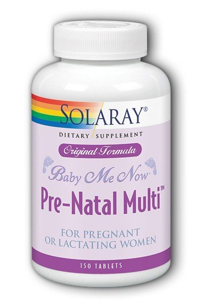 Baby Me Now | Solaray | Pre Natal Multivitamin | For Pregnant or Lactating Women | Dietary Supplement | 150 Tablets | VitaminLife