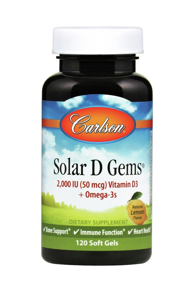 Carlson Laboratories Solar D 2000 IU with Omega-3 120 Softgel