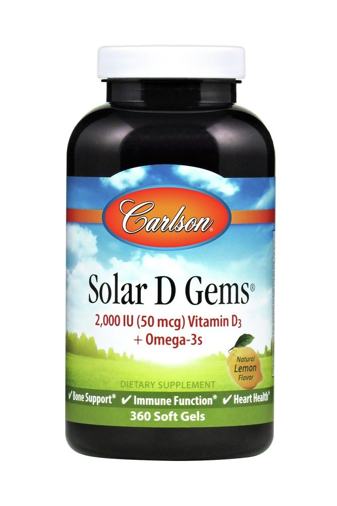 Carlson Laboratories Solar D 2000 IU with Omega-3 360 Softgel