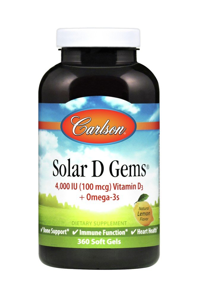 Carlson Laboratories Solar D 4000 IU with Omega-3 360 Softgel