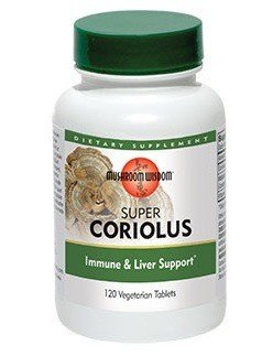 Mushroom Wisdom (Formerly Maitake Products) Super Coriolus 120 Veg Tablet