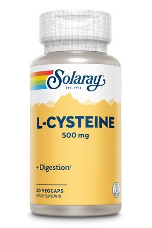500 milligrams Free Form L-Cysteine | Solaray | Digestion | Dietary Supplement | 30 VegCaps | 30 Capsules | VitaminLife